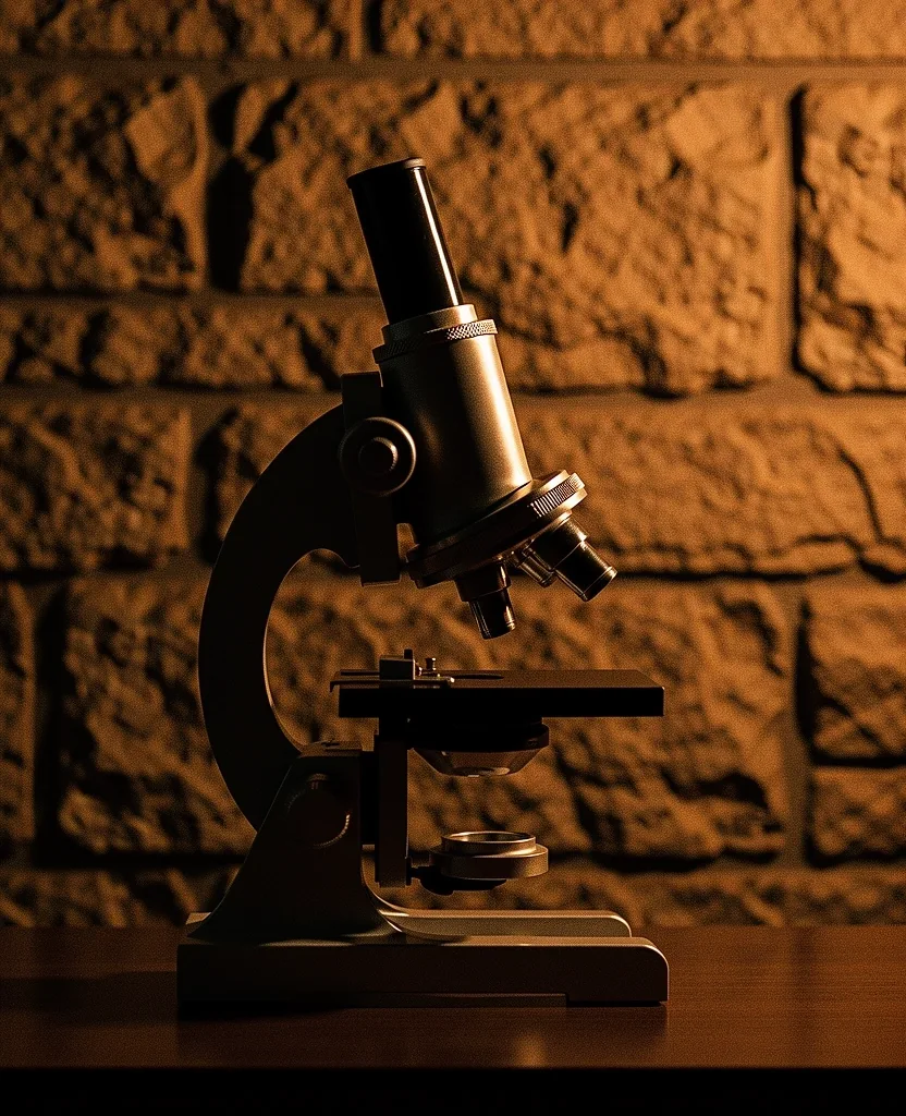 Scientific glassware in an Indonesian forest setting